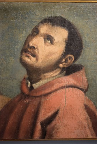 Volti di Santi in atteggiamento ieratico.